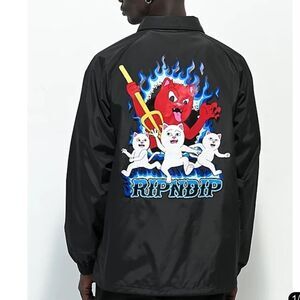 🔥Ripndip Hades Black Coaches Windbreaker Jacket!